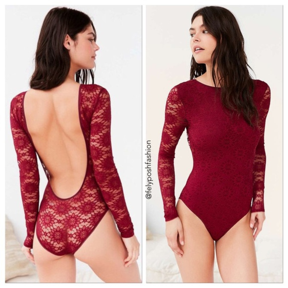 NWT Out From Under Loralie Open Back Lace Bodysuit